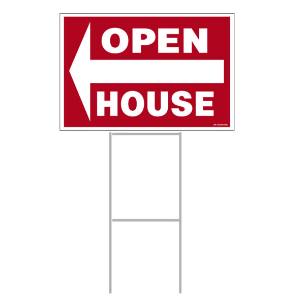 12″ x 18″ Generic Open House Sign on Wire Stand