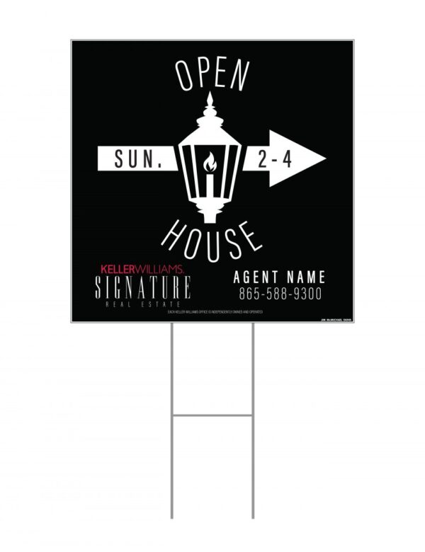 24" x 24" Corex Open House Sign on Wire Stand