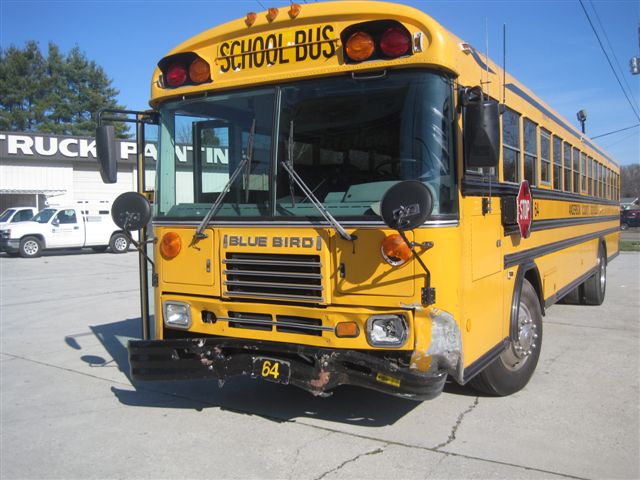 Before- Body Shop Repairs on school bus