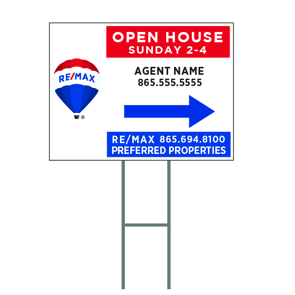 18″ x 24″ Corex Open House Sign on Wire Stand