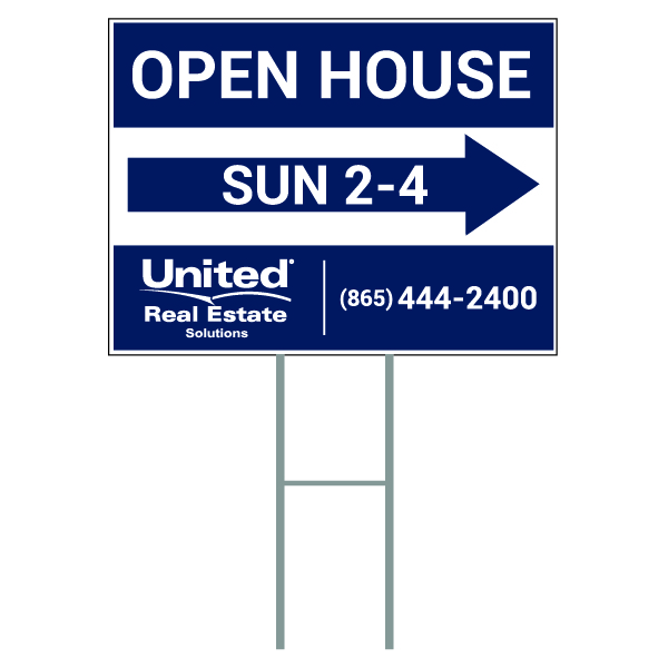 18" x 24" Corex Generic URE Open House Sign on Wire Stand
